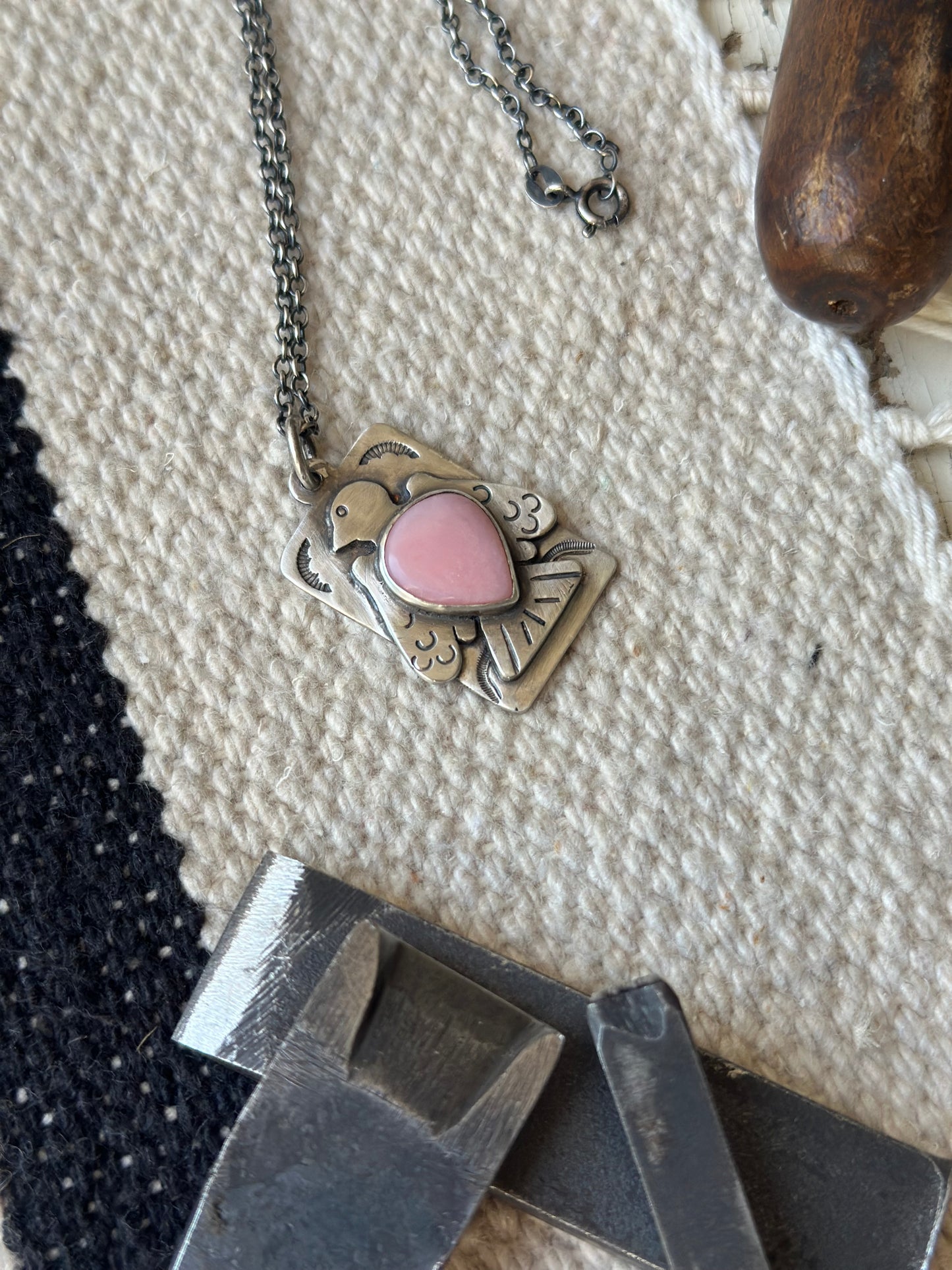 Collier “Purevian pink opal”