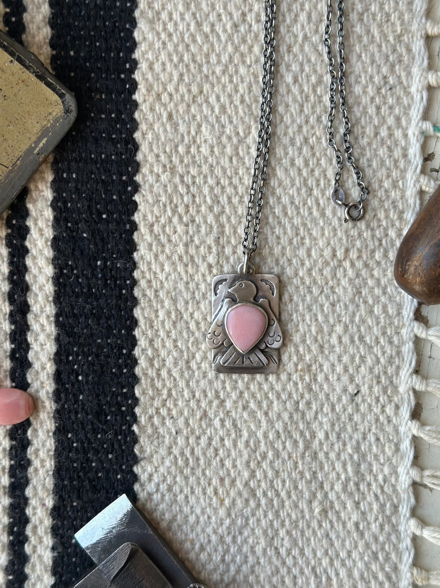 Collier “Purevian pink opal”