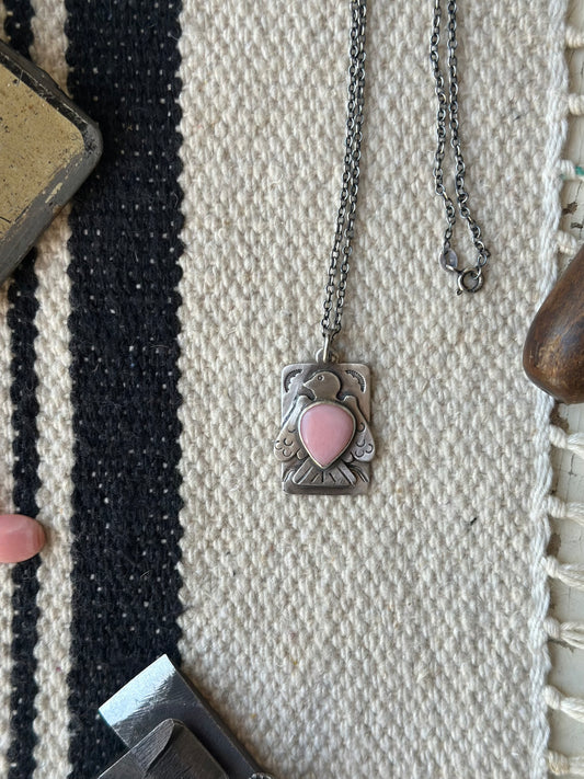 Collier “Purevian pink opal”